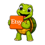 Turtle with Etsy logo