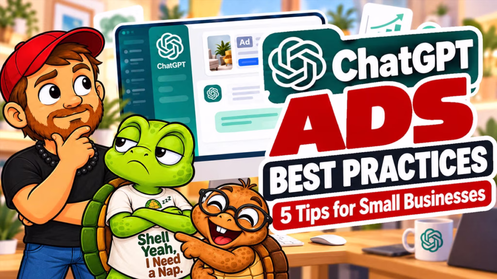 Mike, Sheldon and Tater Tot reacting to ChatGPT Ads best practices for small businesses