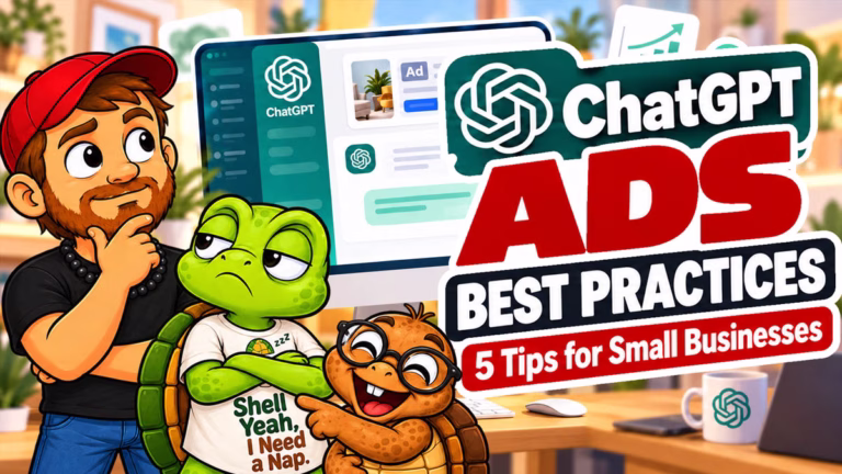 Mike, Sheldon and Tater Tot reacting to ChatGPT Ads best practices for small businesses