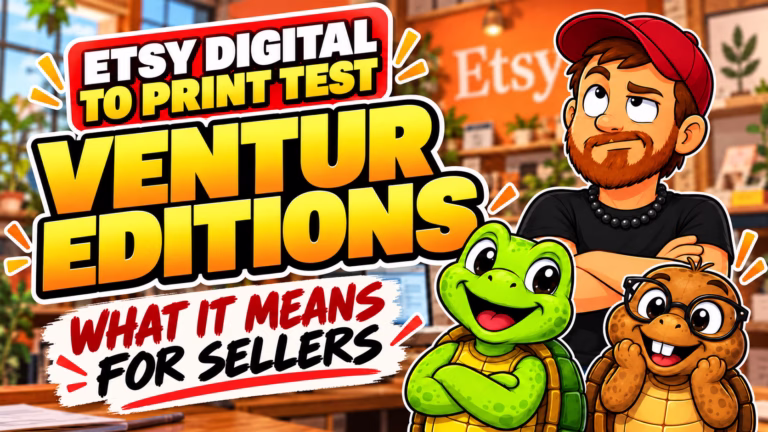 Etsy digital to print test with Ventur Editions and what it means for sellers