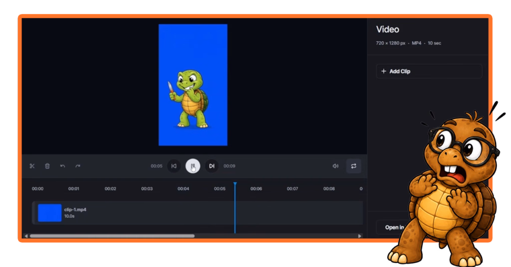 Testing the Editor using a Sheldon Animation.